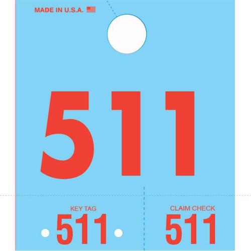Blue Service Dispatch Numbers - #000-999 - 1000/Pk