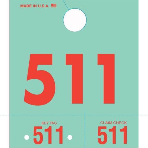 Green Service Dispatch Numbers - #000-999 - 1000/Pk