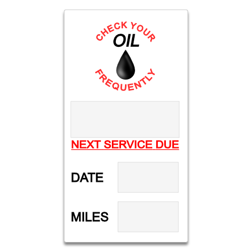 Oil Change Sticker - 100/Bx