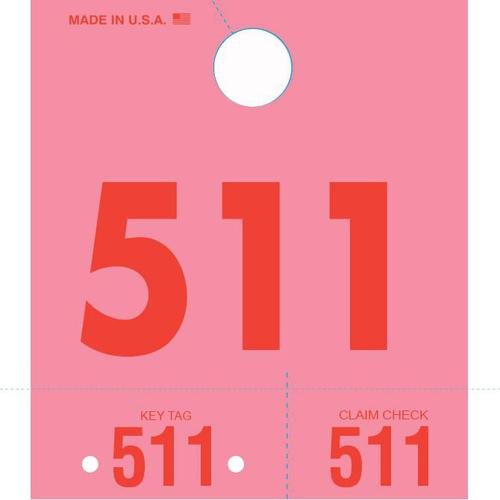 Pink Service Dispatch Numbers - #000-999 - 1000/Pk