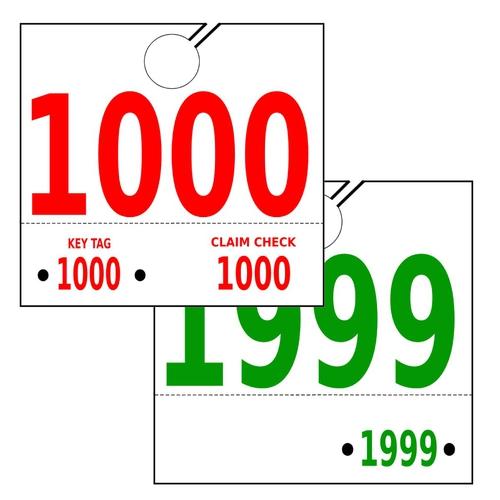 Service Dispatch Numbers - #1000-1999 - 1000/Pk