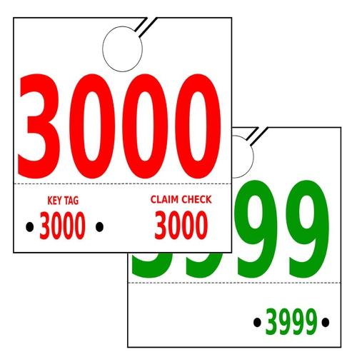 Service Dispatch Numbers - #3000-3999 - 1000/Pk