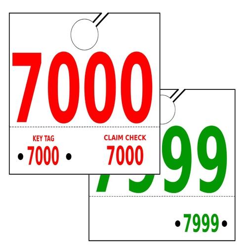Service Dispatch Numbers - #7000-7999 - 1000/Pk