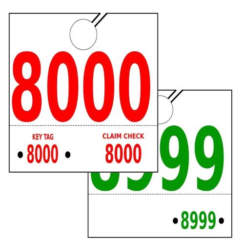 Service Dispatch Numbers - #8000-8999 - 1000/Pk