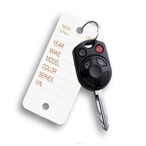 White Poly Key Tag 250/Bx ADSCO Companies