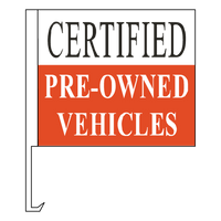 Certified Pre-Owned Vehicles Clip-On Window Flag
