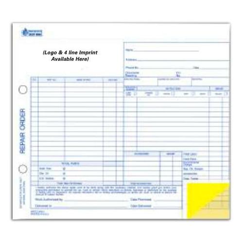 Form #RO-600-3 Repair Orders