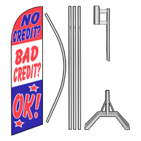 "No Credit? Bad Credit? OK!" Swooper Flag Kit