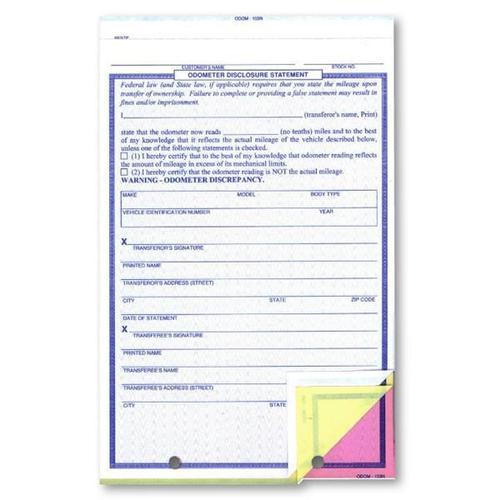 Odometer Disclosure Statement - Form ODOM-103-N