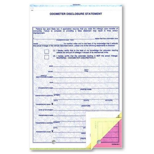 Odometer Disclosure Statement - Form ODOM-65-3