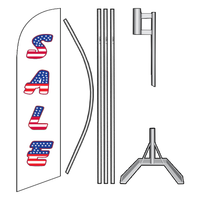 "Sale" (American Flag Letters) Swooper Flag Kit