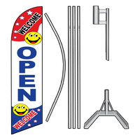 "Welcome/Open" Swooper Flag Kit