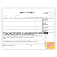 Wholesale Sales Order Form