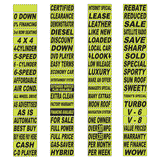 Chartreuse/Black Windshield Slogans