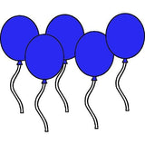 17" Blue Balloons - 72/Bg
