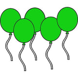 17" Green Balloons - 72/Bg