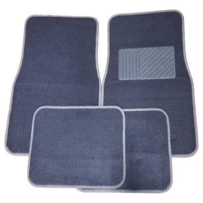 Charcoal Universal Carpet Mats - 4 Pcs