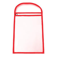 Clear/Red Work Order Sleeve - 11" X 13" - 25Pk
