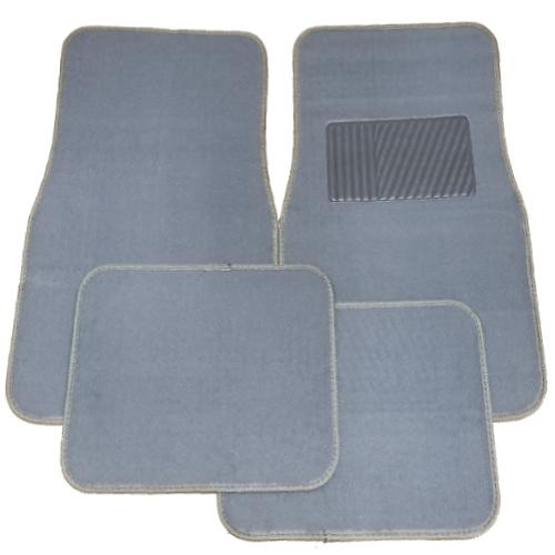 Gray Universal Carpet Mats - 4 Pcs