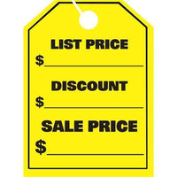 List Price/Discount/Sale Hang Tag - 50/Pk
