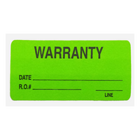 Neon Green Warranty Sticker