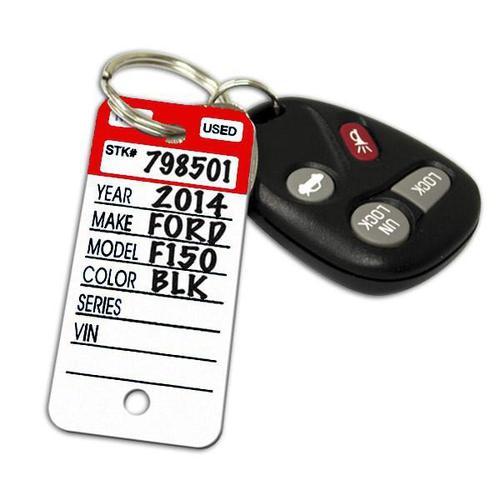 Red Top Stripe Key Tag - 250/Bx – ADSCO Companies