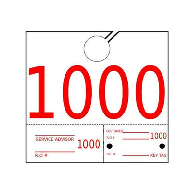 Service Dispatch Numbers - #1000-1999 - 1000/Pk