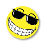 Smiley Face Sticker with Sunglasses
