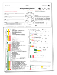 Toyota Multi-Point Safety Inspection Forms