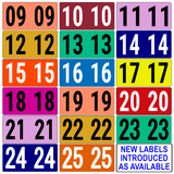 Year Color-Coded Roll Labels
