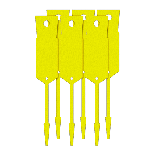 Yellow Service Arrow Key Tag - 1000/Pk