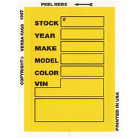 Yellow Stock Tag - 100/Pk