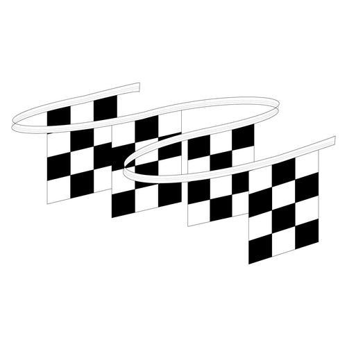 105' Checkered Rectangle Pennant Flags