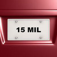 15 MIL Polystyrene License Plate Inserts