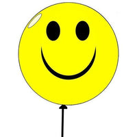 17" Yellow Smiley Face Helium Balloons