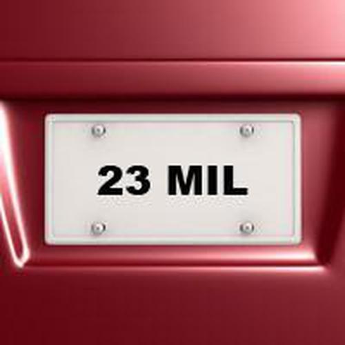 23 MIL Polyethylene License Plate Inserts
