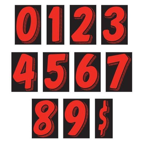 Red on Black Windshield Numbers