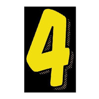 7.5" Yellow/Black Windshield Numbers - 4