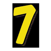 7.5" Yellow/Black Windshield Numbers - 7