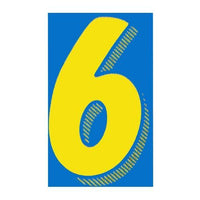 7.5" Yellow/Blue Windshield Numbers - 6