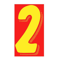 7.5" Yellow/Red Windshield Numbers - 2