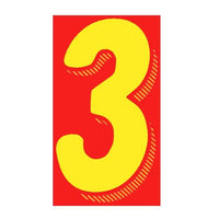 7.5" Yellow/Red Windshield Numbers - 3