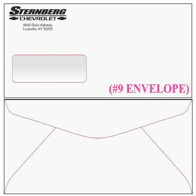 #9 Sternberg Chevrolet Window Envelopes