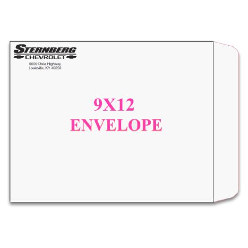 9X12 Sternberg Chevrolet Open End Envelopes