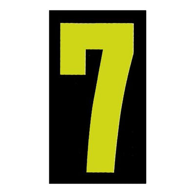 9.5" Chartreuse/Black Large Windshield Numbers - 7