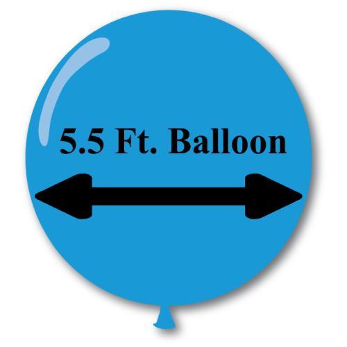 Blue 5.5 ft Chloroprene Balloons