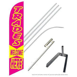 Trades Welcome Here Swooper Flag Kit