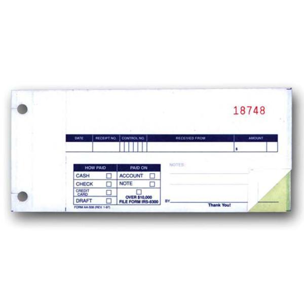 Cash Receipts Form #AA-508-2