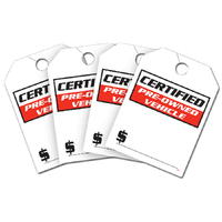 Certified Pre-Owned Vehicle Mirror Hang Tags