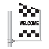 Checkered Message Motion Flag